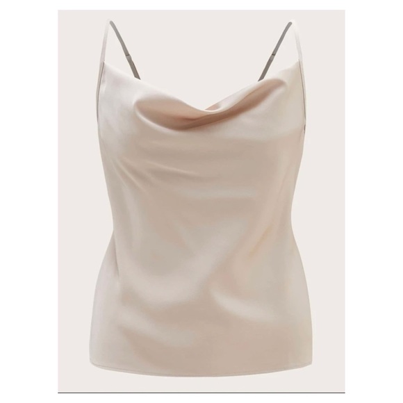 Solid color draped front cami top - Picture 2 of 3